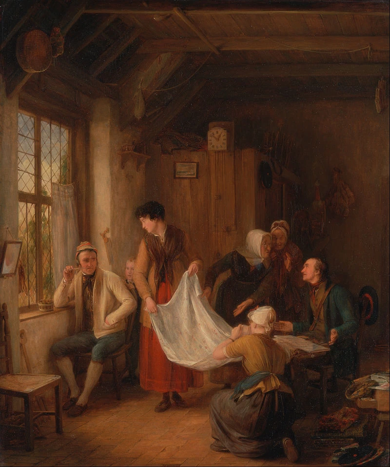 Scena di interno con figure